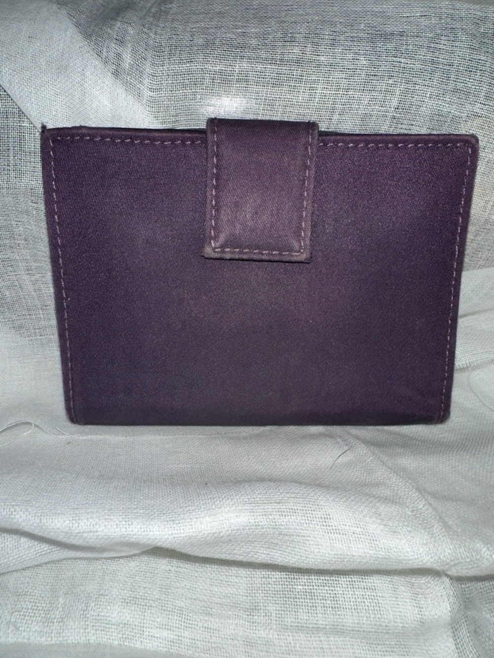 Prada Purple Nylon Triangular Logo Wallet with Silver/Gold Hardware - Picture 2 of 13